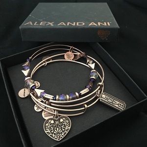 Set of Alex and Ani bracelets